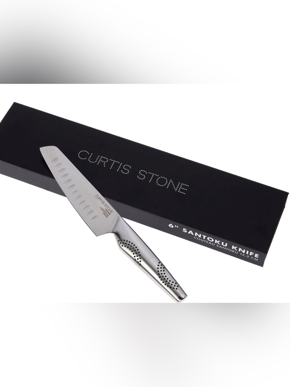 Curtis Stone 6" Japanese Steel Santoku Knife in Gift Box New in Box